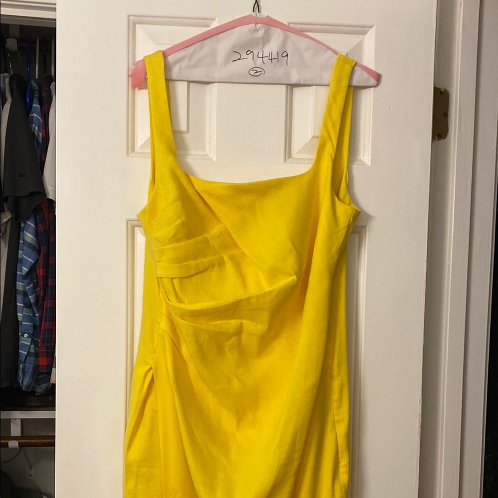Antoni Melani Madison Stretch Linen Square Neck Sleeveless Dress